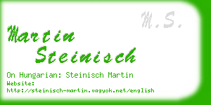 martin steinisch business card